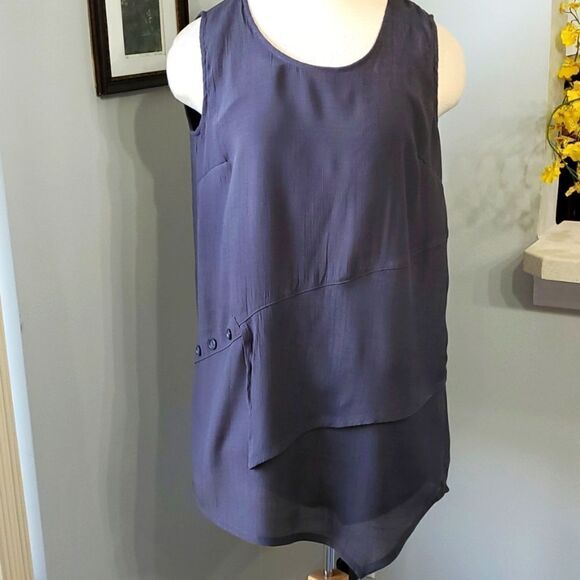 PICADILLY CANADA,women's gray oversized tunic top. Size small. Minamalist - Picture 1 of 7